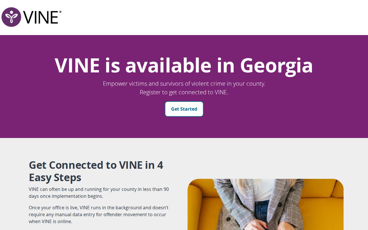 Official Georgia VINE notification overview